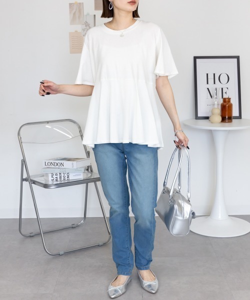 RCD(アールシーディー)の「総ゴムウエストスキニーデニムパンツ(その他パンツ・レディース・ブルー/ワンウォッシュ/ネイビー・M/L/LL/4L/3L)」の17枚目の写真