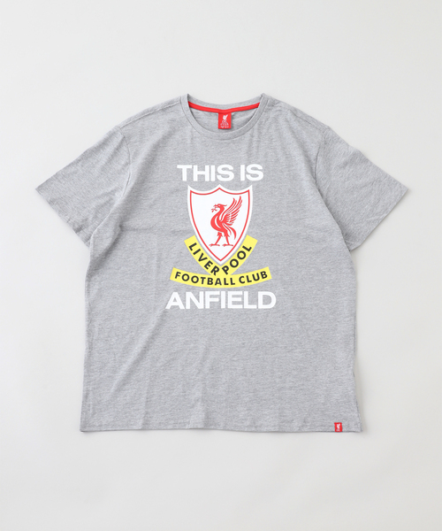 417 EDIFICE(フォーワンセブンエディフィス)の「【Liverpool FC / リバプール FC】 THIS IS ANFIELD RED(Tシャツ/カットソー・メンズ・チャコールグレー/レッド・SMALL/MEDIUM/XX-LARGE)」の1枚目の写真