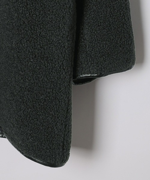 LEPSIM（レプシィム）の「切り替えライトボアコート　582390（その他アウター・レディース・モカ/ベージュ/アイボリー/チャコールグレー・FREE）」の7枚目の写真