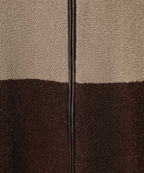 LEPSIM（レプシィム）の「切り替えライトボアコート　582390（その他アウター・レディース・モカ/ベージュ/アイボリー/チャコールグレー・FREE）」の14枚目の写真