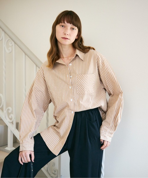 ストライプシャツ（シャツ/ブラウス）｜Shelly island（シェリー