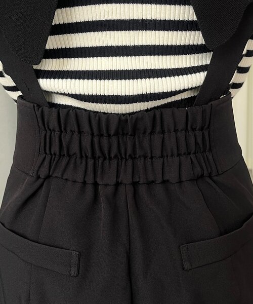 prose verse（プロズヴェール）の「フロントパールハイウエストサス付きパンツ（サロペット/オーバーオール・レディース・ブラック・PL/PM/LARGE/MEDIUM）」の13枚目の写真