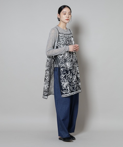 sara mallika(サラ マリカ)の「Sara mallika/TULLETAPEEMBRIODERY CAMI DRESS(ワンピース・レディース・ベージュ系その他/ブラック・FREE)」の14枚目の写真
