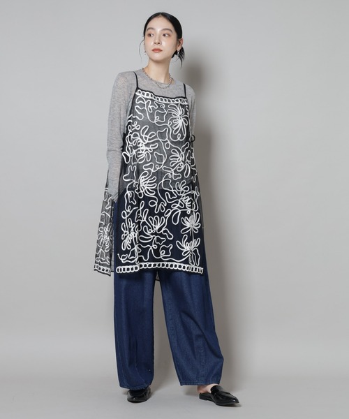 sara mallika(サラ マリカ)の「Sara mallika/TULLETAPEEMBRIODERY CAMI DRESS(ワンピース・レディース・ベージュ系その他/ブラック・FREE)」の16枚目の写真