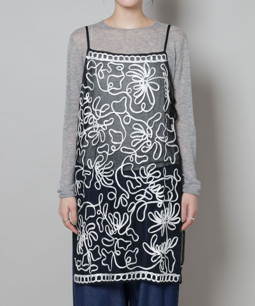 sara mallika(サラ マリカ)の「Sara mallika/TULLETAPEEMBRIODERY CAMI DRESS(ワンピース・レディース・ベージュ系その他/ブラック・FREE)」の17枚目の写真