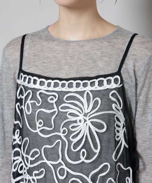 sara mallika(サラ マリカ)の「Sara mallika/TULLETAPEEMBRIODERY CAMI DRESS(ワンピース・レディース・ベージュ系その他/ブラック・FREE)」の20枚目の写真