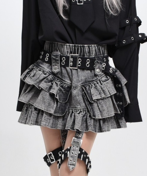REFLEM/レフレム』ガーターベルト付きフリルスカート（スカート