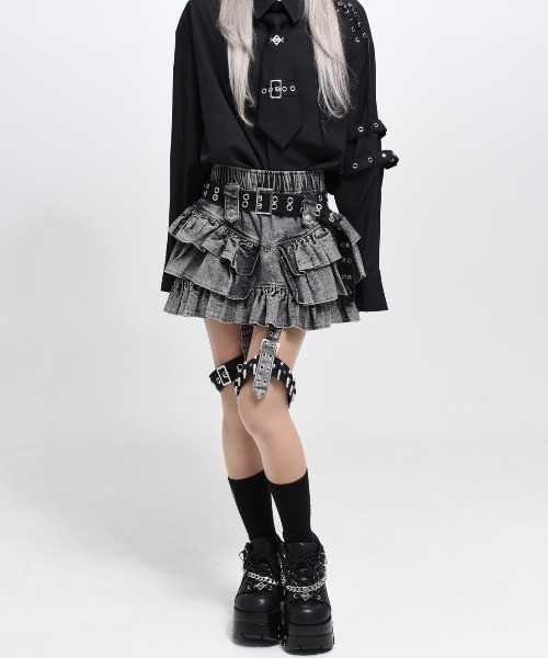 REFLEM/レフレム』ガーターベルト付きフリルスカート（スカート