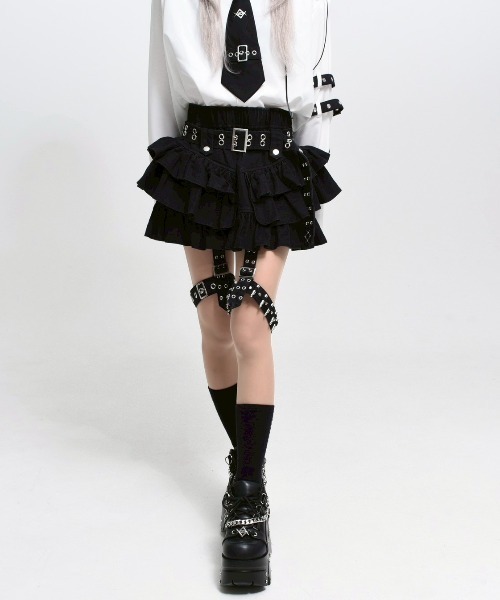 REFLEM/レフレム』ガーターベルト付きフリルスカート（スカート