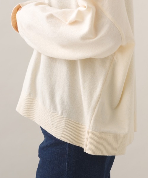 OMNES(オムネス)の「ハイゲージポロニット1つボタンプルオーバー(ニット/セーター・レディース・オフホワイト/レッド/ブラウン/ダークグレー・FREE)」の10枚目の写真