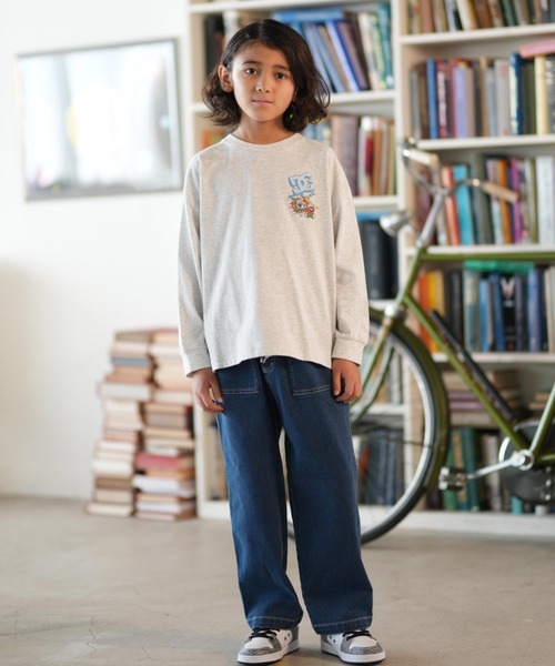 DC(ディーシー)の「DC/ディーシー 25 KD CLASH DECK LS キッズ ロンT YLT254519(Tシャツ/カットソー・キッズ・ライトグレー/スミクロ/ブラック・130cm/140cm/150cm/160cm/100cm/110cm/120cm)」の7枚目の写真