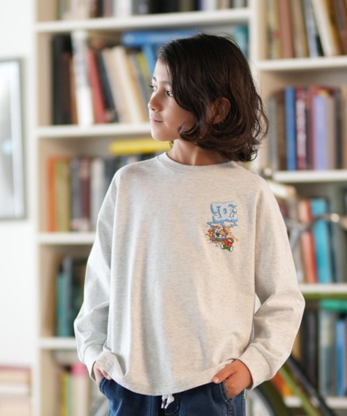 DC(ディーシー)の「DC/ディーシー 25 KD CLASH DECK LS キッズ ロンT YLT254519(Tシャツ/カットソー・キッズ・ライトグレー/スミクロ/ブラック・130cm/140cm/150cm/160cm/100cm/110cm/120cm)」の11枚目の写真