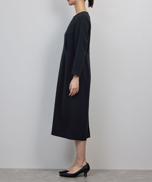 ROPE'（ロペ）の「トリアセダブルクロス ウエストコンシャスワンピース/イージーケア・セットアップ対応・25AW（ワンピース・レディース・ネイビー・38/36/40）」の8枚目の写真