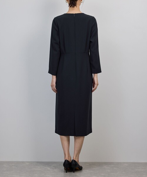 ROPE'（ロペ）の「トリアセダブルクロス ウエストコンシャスワンピース/イージーケア・セットアップ対応・25AW（ワンピース・レディース・ネイビー・38/36/40）」の9枚目の写真