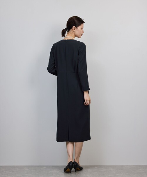 ロペ（ROPE’）/トリアセダブルクロス ウエストコンシャスワンピース/イージーケア・セットアップ対応・25AW トリアセダブルクロス ウエストコンシャスワンピース/イージーケア