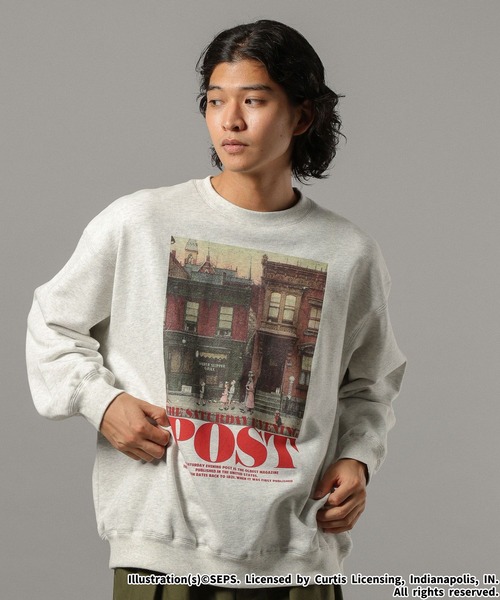 RAGEBLUE（レイジブルー）の「【THE SATURDAY EVENING POST】コラボプリントスウェット（スウェット・メンズ・ブラック/ホワイト/レッド/ブラウン・LARGE/MEDIUM）」の8枚目の写真