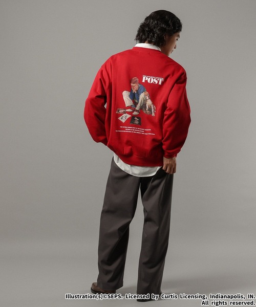 RAGEBLUE（レイジブルー）の「【THE SATURDAY EVENING POST】コラボプリントスウェット（スウェット・メンズ・ブラック/ホワイト/レッド/ブラウン・LARGE/MEDIUM）」の19枚目の写真