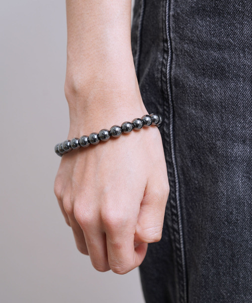 NILWAY（ニルウェイ）の「天然石ブレスレット（ブレスレット・メンズ・シルバーグレー/ブラウン系/ホワイト系/ブラウン系1・FREE）」の3枚目の写真
