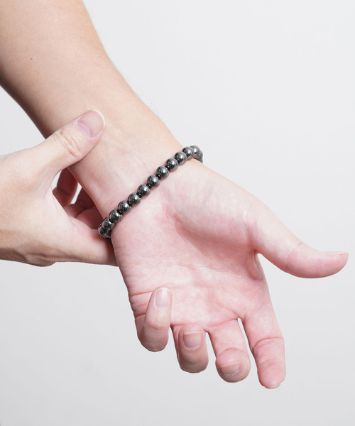 NILWAY（ニルウェイ）の「天然石ブレスレット（ブレスレット・メンズ・シルバーグレー/ブラウン系/ホワイト系/ブラウン系1・FREE）」の12枚目の写真