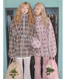 WC | 《WEB限定★》ハーフジップチェックフリースプルオーバー(ブルゾン)