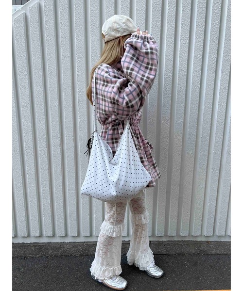 WC（ダブル シー）の「《WEB限定★》ハーフジップチェックフリースプルオーバー（ブルゾン・レディース・グレー/ピンク・FREE）」の16枚目の写真