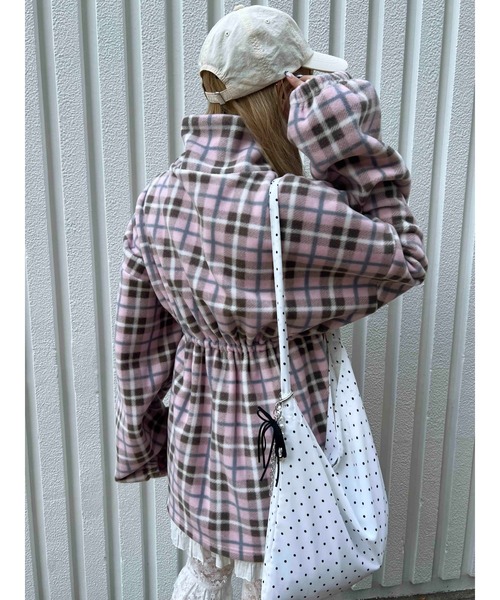 WC（ダブル シー）の「《WEB限定★》ハーフジップチェックフリースプルオーバー（ブルゾン・レディース・グレー/ピンク・FREE）」の18枚目の写真