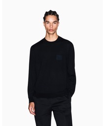 ARMANI EXCHANGE（アルマーニエクスチェンジ）の「【A|X アルマーニ エクスチェンジ】エンボスロゴパッチ ニットプルオーバー（ニット/セーター）」