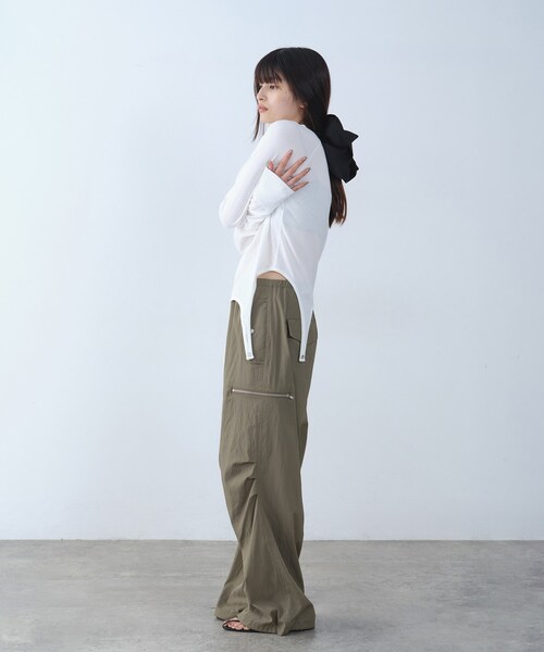 CODE A(コードエー)の「Airy volume cargo(その他パンツ・レディース・グレー/カーキ・38/36)」の17枚目の写真