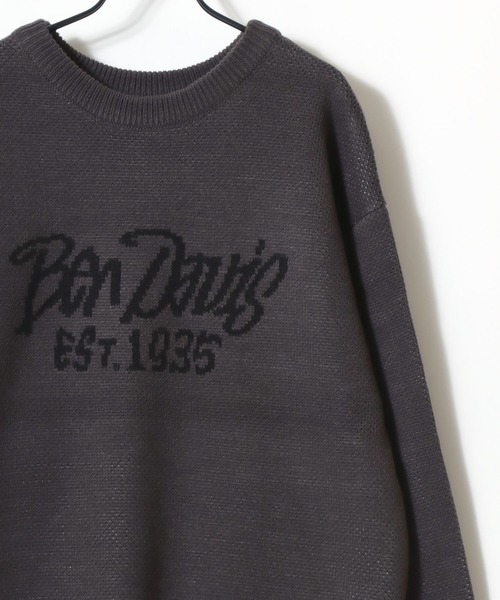 BEN DAVIS（ベンデイビス）の「BEN DAVIS/ベンデイビス TELEVISION KNIT TOP/オーバーサイズ ニット ストリート ロゴ セーター/レディース メンズ（ニット/セーター・メンズ・ブラック/オフホワイト/チャコール・L/M/XL）」の8枚目の写真