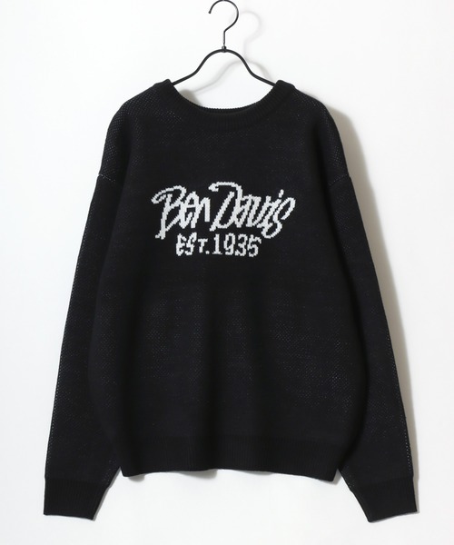 BEN DAVIS（ベンデイビス）の「BEN DAVIS/ベンデイビス TELEVISION KNIT TOP/オーバーサイズ ニット ストリート ロゴ セーター/レディース メンズ（ニット/セーター・メンズ・ブラック/オフホワイト/チャコール・L/M/XL）」の12枚目の写真