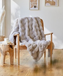 COCOPLATZ interior（ココプラッツインテリア）の「モコモコ毛布 ラビットファー調│ハーフ【furry doudou./ファーリードゥドゥ】（ブランケット）」