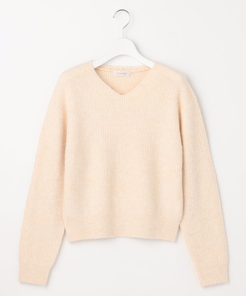 Feroux(フェルゥ)の「ニット×ティアードレース スカート(セットアップ・レディース・グレー系/アイボリー系・MEDIUM/SMALL)」の4枚目の写真