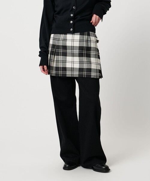 セール】【別注】＜O'NEIL of DUBLIN＞チェック コンビ ミニ スカート