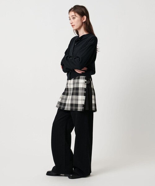 セール】【別注】＜O'NEIL of DUBLIN＞チェック コンビ ミニ スカート