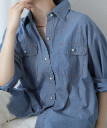 La TOTALITE | 【洗える】パールダンガリーシャツ(シャツ/ブラウス)