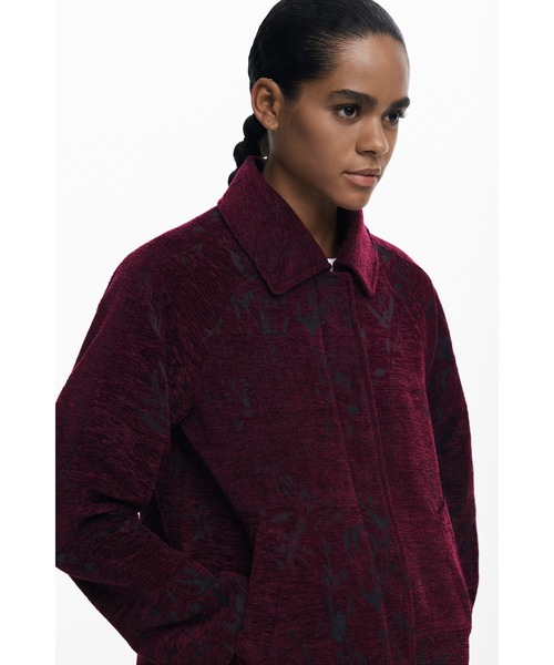 Desigual（デシグアル）の「テクスチャーショートコート（ブルゾン・レディース・レッド・XS/S/M/L/XL）」の6枚目の写真