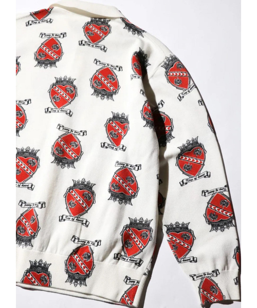 ABAHOUSE(アバハウス)の「【TOWNCRAFT 】PRINTED POLO CARDIGAN/ポロカーディガン/ユニセックス【WEB限定】(シャツ/ブラウス・メンズ・ホワイト/グリーン/ベージュ・M/L)」の5枚目の写真