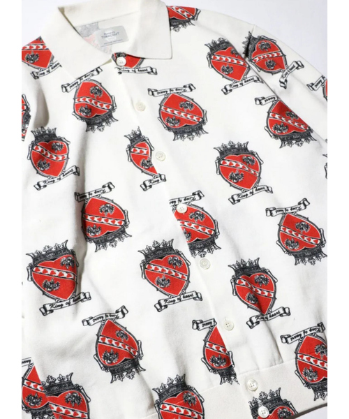 ABAHOUSE(アバハウス)の「【TOWNCRAFT 】PRINTED POLO CARDIGAN/ポロカーディガン/ユニセックス【WEB限定】(シャツ/ブラウス・メンズ・ホワイト/グリーン/ベージュ・M/L)」の9枚目の写真