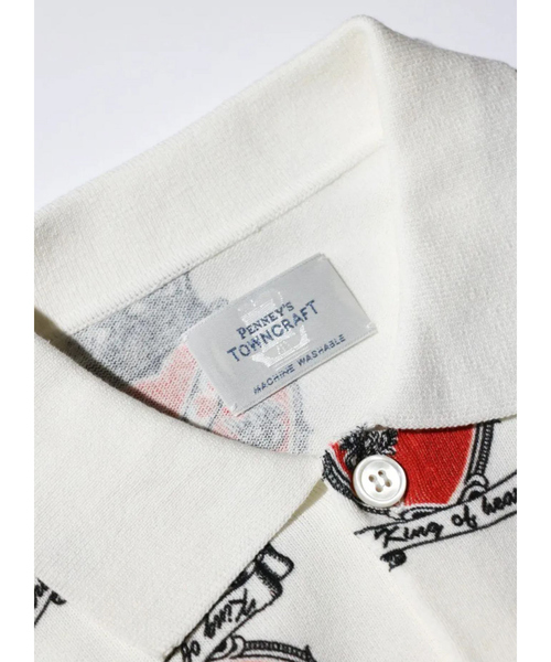 ABAHOUSE(アバハウス)の「【TOWNCRAFT 】PRINTED POLO CARDIGAN/ポロカーディガン/ユニセックス【WEB限定】(シャツ/ブラウス・メンズ・ホワイト/グリーン/ベージュ・M/L)」の10枚目の写真