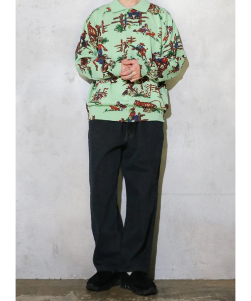 ABAHOUSE(アバハウス)の「【TOWNCRAFT 】PRINTED POLO CARDIGAN/ポロカーディガン/ユニセックス【WEB限定】(シャツ/ブラウス・メンズ・ホワイト/グリーン/ベージュ・M/L)」の15枚目の写真
