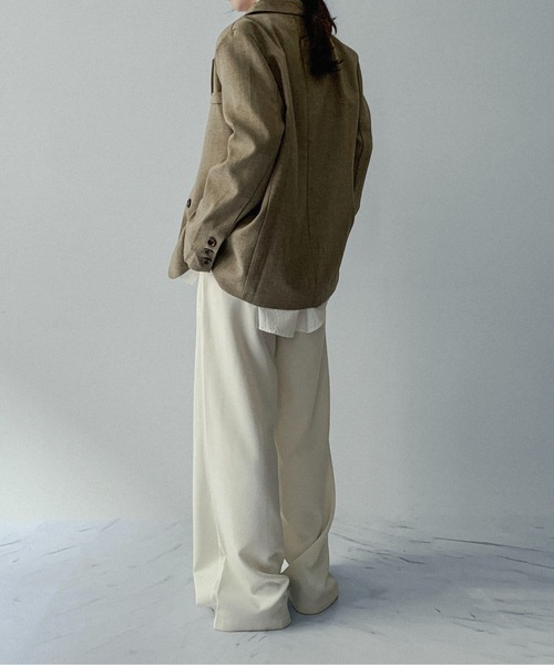 on:nue（オンニュ）の「【on:nue】[着用動画あり！]リラックステーラードオーバージャケット（テーラードジャケット・レディース・グレー/ブラウン/ブラック/ベージュ・FREE）」の8枚目の写真