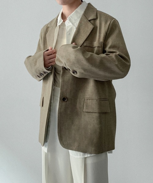 on:nue（オンニュ）の「【on:nue】[着用動画あり！]リラックステーラードオーバージャケット（テーラードジャケット・レディース・グレー/ブラウン/ブラック/ベージュ・FREE）」の14枚目の写真