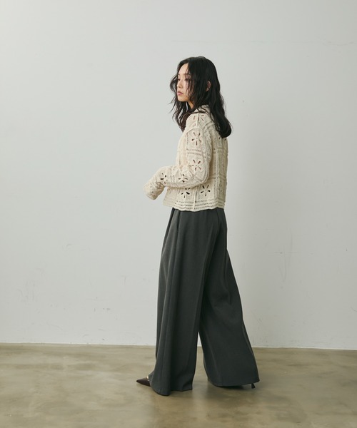 Lunea（ルネア）の「ウエストリボンワイドパンツ（その他パンツ・レディース・ブラック/グレー/ブラウン・M/L）」の22枚目の写真