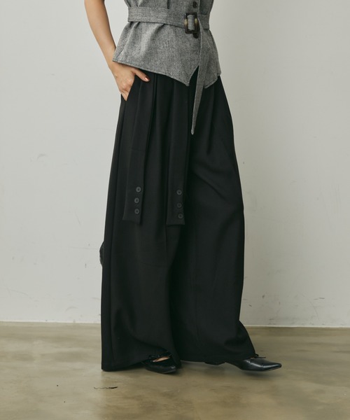 Lunea（ルネア）の「ウエストリボンワイドパンツ（その他パンツ・レディース・ブラック/グレー/ブラウン・M/L）」の16枚目の写真