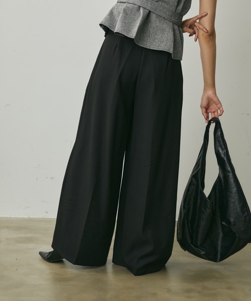 Lunea（ルネア）の「ウエストリボンワイドパンツ（その他パンツ・レディース・ブラック/グレー/ブラウン・M/L）」の17枚目の写真