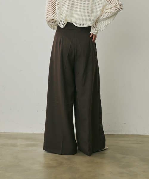 Lunea（ルネア）の「ウエストリボンワイドパンツ（その他パンツ・レディース・ブラック/グレー/ブラウン・M/L）」の8枚目の写真