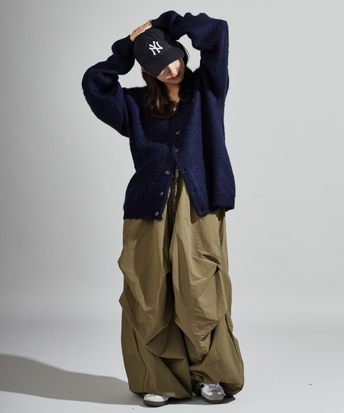 Chick（チック）の「Check Scarf-Attached Nylon Super Wide Pants / チェックスカーフ付き ナイロンスーパーワイドパンツ（その他パンツ・レディース・ブラック/グリーン・S/M）」の19枚目の写真