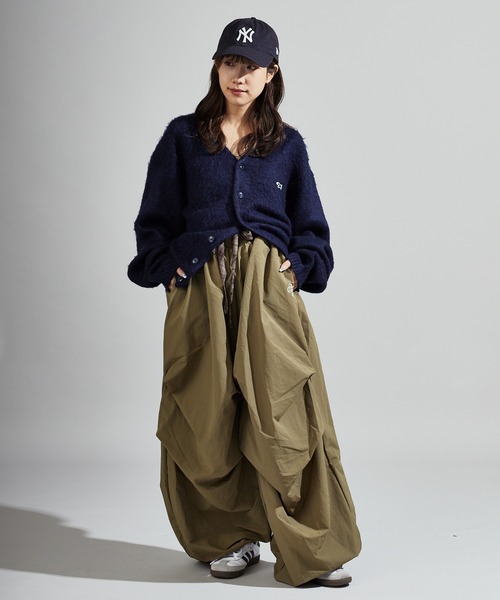 Chick（チック）の「Check Scarf-Attached Nylon Super Wide Pants / チェックスカーフ付き ナイロンスーパーワイドパンツ（その他パンツ・レディース・ブラック/グリーン・S/M）」の21枚目の写真