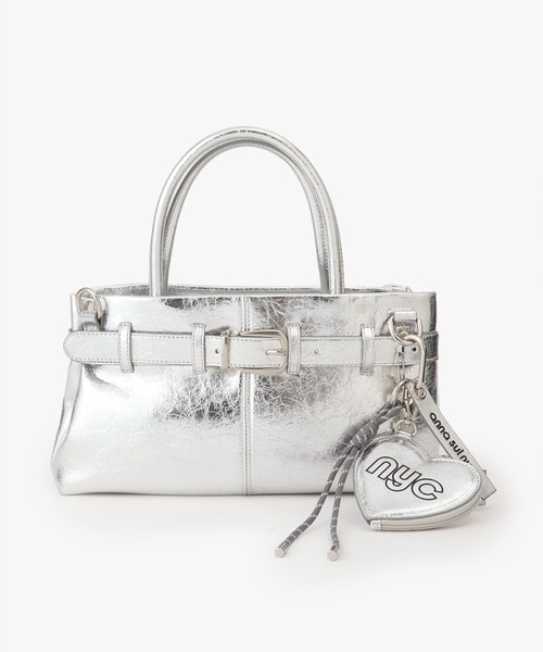 ANNA SUI NYC（アナ スイ エヌ ワイ シー）の「フェイクレザーベルトデザインバッグ（ショルダーバッグ・レディース・シルバー/ブラック・FREE）」の5枚目の写真