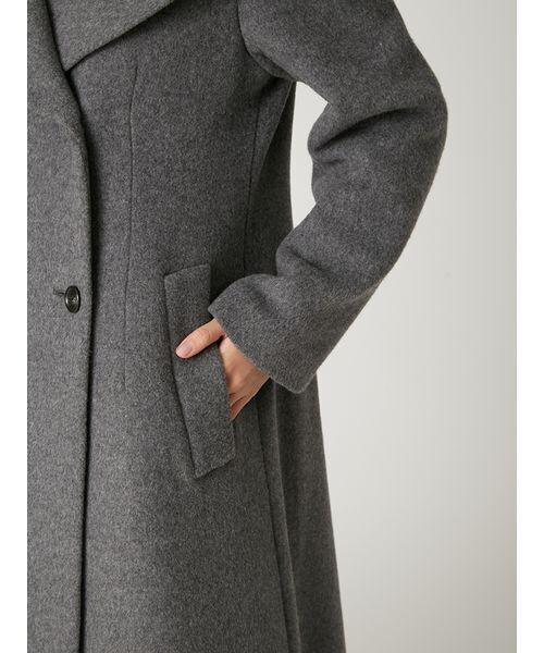 FRAY I.D（フレイアイディー）の「ビッグカラーウールコート（ダッフルコート・レディース・ブルー/グレー/ブラウン・1/0）」の11枚目の写真